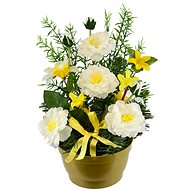 DOMMIO Spring bowl with white camellia 30 × 20 cm - Artificial Flower