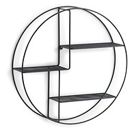 ZELLER Wall shelf round black, diameter 55 cm, depth 12cm - Shelf