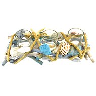 DOMMIO Candle holder for 3 candles with sea decorations 8 × 30 cm - Candlestick