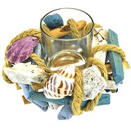 DOMMIO Candle holder with sea decorations 9 × 19 cm - Candlestick