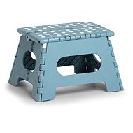 Zeller Folding stool, small, blue, 35 × 28 × 22 cm, load capacity 150 kg - Stool