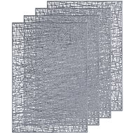 Vergionic 7938 PVC table mats 30 × 45 cm, 4 pcs, silver - Placemat