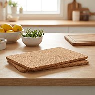 ZELLER Cork pot mat set 2pcs rectangular, 30 × 20cm - Pot Holder