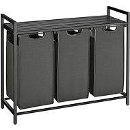 VASAGLE Laundry sorting basket 3 baskets industrial 92,5 × 33 × 72 cm grey - Laundry Basket