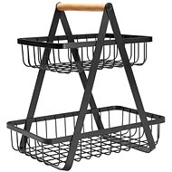 APT Double wire fruit basket black - Small Basket
