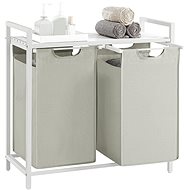 VASAGLE Sorting basket for dirty clothes, industrial, white 73 × 33 × 72 cm - Laundry Basket