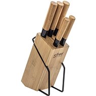 5Five Set of 5 kitchen knives on bamboo stand - Knife Set