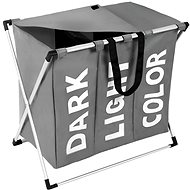 Ruhhy 12257 Triple laundry basket 130 l grey - Laundry Basket