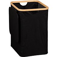 KESPER Laundry basket black, bamboo, polyester 41 × 50 × 33 cm - Laundry Basket