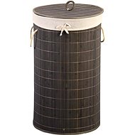 KESPER Laundry basket round, black bamboo, 35 × 60 cm - Laundry Basket