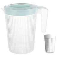 GGV Plastic teapot 2 l + 4 cups, green - Pitcher