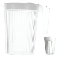 GGV Plastic teapot 2 l + 4 cups, white - Pitcher