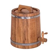 ALLSERVICES Wooden oak jug with handle on a stand 3 l - Pitcher