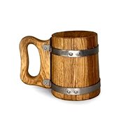 ALLSERVICES Wooden beer glass 0,5 l - Glass
