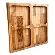 ALLSERVICES Wooden serving plate square 28 × 28 cm - Serving Board