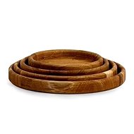 ALLSERVICES Set of 4 wooden plates - Set of Plates