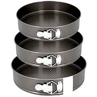 Alum Carbon steel cake moulds with removable bottom, 3pcs - Baking Mould