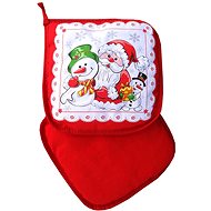 4sleep Kitchen mat/mitten with loop Christmas Santa red - Pot Holder
