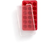 Lékué Silikonová forma na led Round Ice Cube Tray 18 kostek červená - Forma na led
