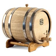 BONPOS Oak barrel with stand 5 l - Zásobník na nápoje