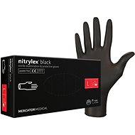 Mercator Medical Nitrilové rukavice černé vel. L Nitrylex nepudrované 100 ks - Medical Gloves