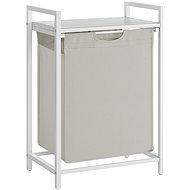 Houseland Laundry basket File 65 L, white-grey - Laundry Basket