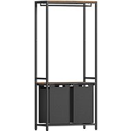 Houseland Vasagle Lumax laundry basket 2 × 46 l, black - Laundry Basket