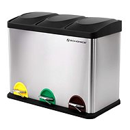Houseland Waste bin 3 × 15 L, silver - Rubbish Bin
