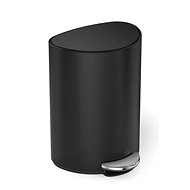 Simplehuman Pedal bin 6 L, half round, black matt steel - Rubbish Bin