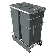 Elletipi ECOFIL Built-in waste bin, pull-out with frame, 29 + 29 l - Rubbish Bin