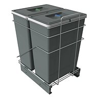 Elletipi ECOFIL Built-in waste bin, pull-out with frame, 42 + 42 l - Rubbish Bin