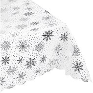 Ruhhy 22791 Christmas tablecloth 220 × 140 cm, white and silver - Tablecloth