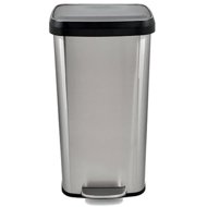 Houseland Waste bin with lid Pago 68 l silver - Rubbish Bin