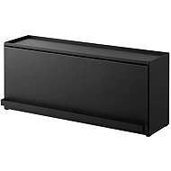 YAMAZAKI Semi-closed storage box for worktop Tower 1453, black - Kitchen Organiser