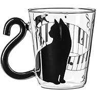 Alum Glass mug cat with tail 300 ml - Mug