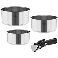 Teesa TSA0148 Set of stainless steel pots with removable handle COOK EXPERT 3 pcs - Cookware Set