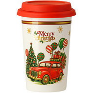 eCa KB31WZ3 Christmas ceramic mug with silicone funnel, 400 ml - Mug