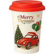 eCa KB31WZ2 Christmas ceramic mug with silicone funnel, 400 ml - Mug