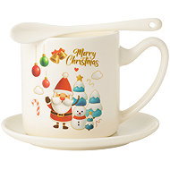 eCa KB20WZ1 Christmas ceramic mug with spoon and saucer, 400 ml - Mug
