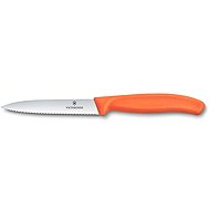 Victorinox Swiss Classic peeling knife, pointed serrated blade, orange - Kitchen Knife