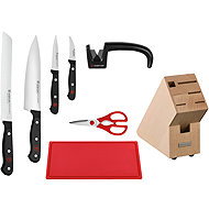 Wüsthof Block with 4 knives, scissors, sharpener and cutting board - Knife Set
