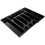 Ruhhy 24748 Plastic adjustable kitchen drawer organizer, black - Cutlery Tray