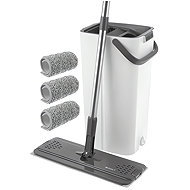 Ruhhy 27231 Double-chamber mop 8,5 l, 3× cloth, white-grey - Mop