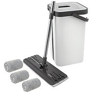 Ruhhy 27232 Double-chamber mop 11 l, 3× cloth, black and white - Mop