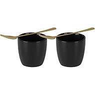 DOCHTMANN Set of 2 ceramic bowl with spoon 6 × 7 cm - Small Bowl
