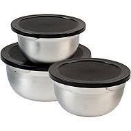 KESPER Set of bowls with lid, 3 pcs, stainless steel - Bowl