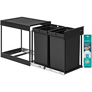 Songmics Sorted waste bin Abes 20 l black - Rubbish Bin