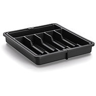 ZELLER Extendable sideboard, plastic, 37,6 × 33,5 - 56,8 × 5,2 cm, black - Cutlery Tray