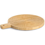 ZELLER Serving board with handle, bamboo, diameter 30,5 cm - Serving Board
