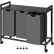 Houseland Endy 120 l, grey-black - Laundry Basket
